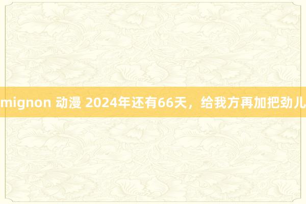 mignon 动漫 2024年还有66天，给我方再加把劲儿