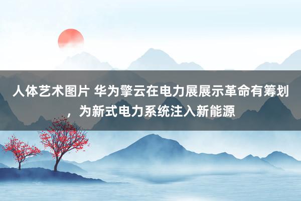 人体艺术图片 华为擎云在电力展展示革命有筹划，为新式电力系统注入新能源