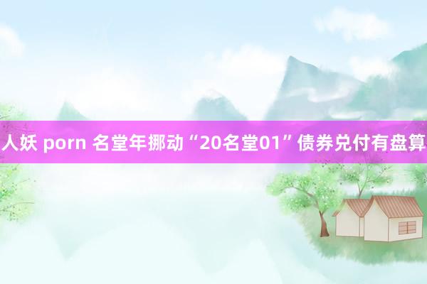 人妖 porn 名堂年挪动“20名堂01”债券兑付有盘算