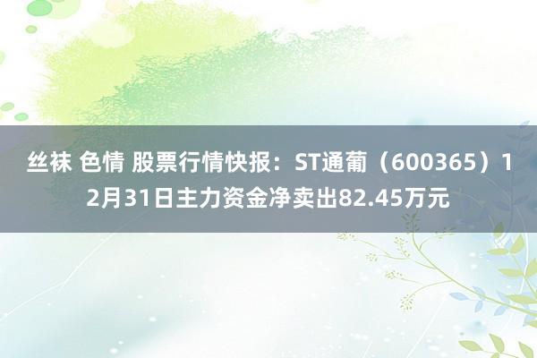 丝袜 色情 股票行情快报：ST通葡（600365）12月31日主力资金净卖出82.45万元
