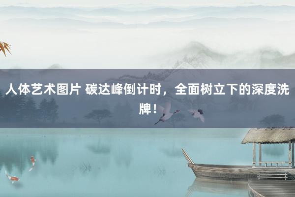人体艺术图片 碳达峰倒计时，全面树立下的深度洗牌！
