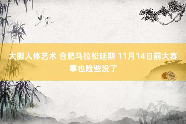 大胆人体艺术 合肥马拉松延期 11月14日前大赛事也险些没了