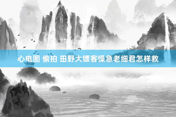 心电图 偷拍 田野大镖客懆急老细君怎样救