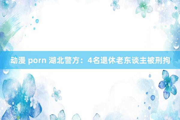 动漫 porn 湖北警方：4名退休老东谈主被刑拘