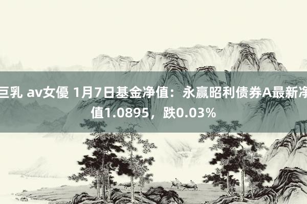 巨乳 av女優 1月7日基金净值：永赢昭利债券A最新净值1.0895，跌0.03%
