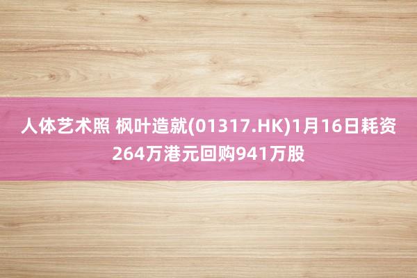 人体艺术照 枫叶造就(01317.HK)1月16日耗资264万港元回购941万股