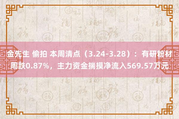 金先生 偷拍 本周清点（3.24-3.28）：有研粉材周跌0.87%，主力资金揣摸净流入569.57万元