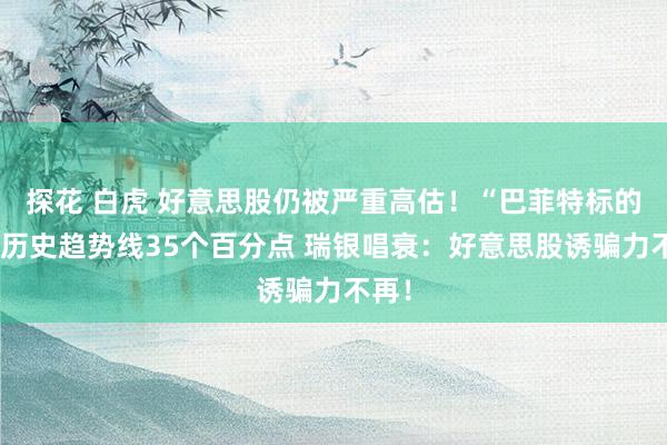 探花 白虎 好意思股仍被严重高估！“巴菲特标的”超历史趋势线35个百分点 瑞银唱衰：好意思股诱骗力不再！