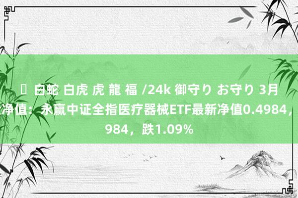 ✨白蛇 白虎 虎 龍 福 /24k 御守り お守り 3月20日基金净值：永赢中证全指医疗器械ETF最新净值0.4984，跌1.09%