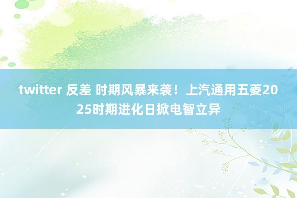 twitter 反差 时期风暴来袭！上汽通用五菱2025时期进化日掀电智立异