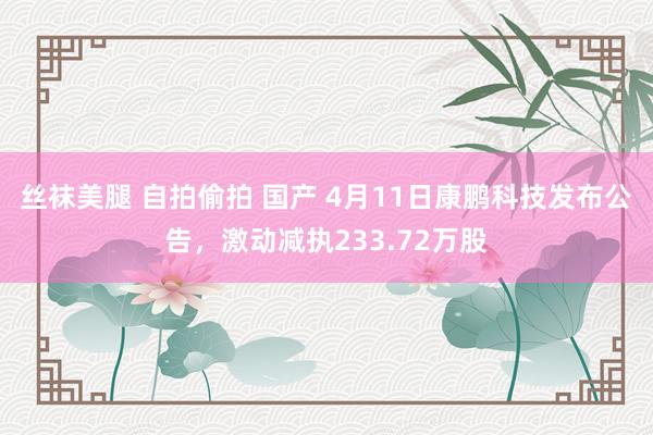 丝袜美腿 自拍偷拍 国产 4月11日康鹏科技发布公告，激动减执233.72万股
