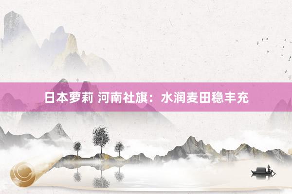 日本萝莉 河南社旗：水润麦田稳丰充